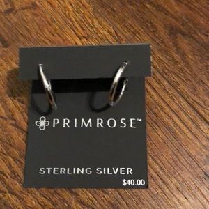 Primrose sterling silver hoop earrings